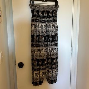 Elephant Print Jogger Pants